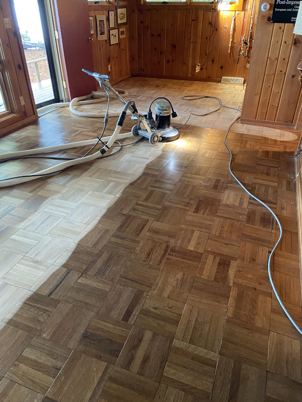 Floor Refinishing progress by Bodanske Wood Flooring